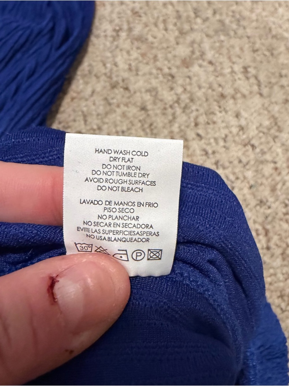 NWT Love Poem Small Blue Ink Colored Crinkle 2-Piece Top & Bottom Set Cropped - Picture 11 of 13